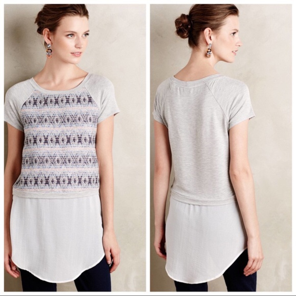 Dolan Skirted Baseball Tee Anthropologie size M